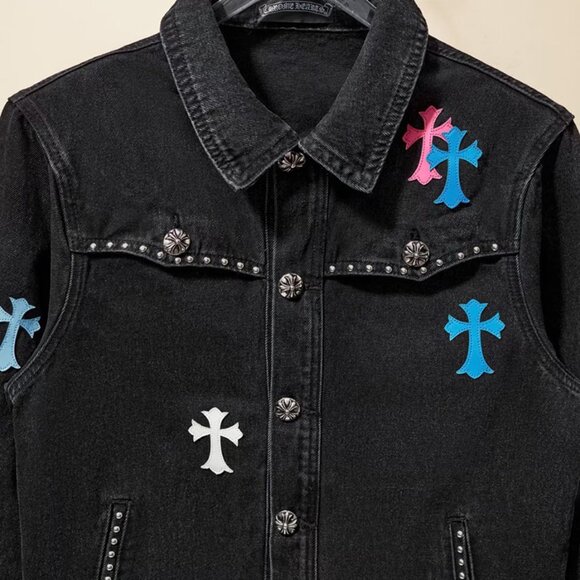 Chrome Hearts Cross-Stitch Patch Denim Jacket - Picture 5 of 10